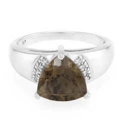 Rauchquarz-Silberring