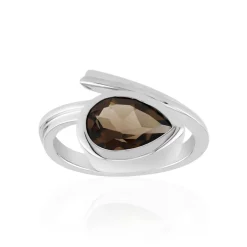 Rauchquarz-Silberring