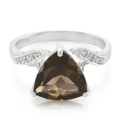 Rauchquarz-Silberring