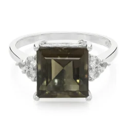 Rauchquarz-Silberring