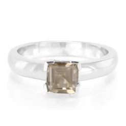 Rauchquarz-Silberring