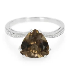 Rauchquarz-Silberring