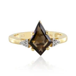 Rauchquarz-Silberring