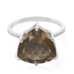 Rauchquarz-Silberring