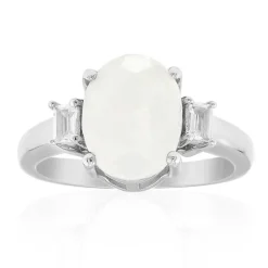 Regenbogen-Mondstein-Silberring