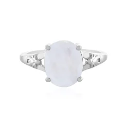 Regenbogen-Mondstein-Silberring