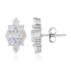 Regenbogen-Mondstein-Silberohrringe