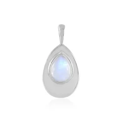 Regenbogen-Mondstein-Silberanhänger