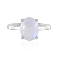 Regenbogen-Mondstein-Silberring