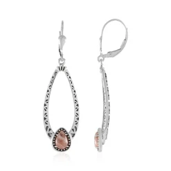 Rhodochrosit-Silberohrringe (Desert Chic)