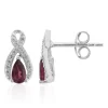 Rhodolith-Silberohrringe