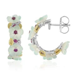 Rhodolith-Silberohrringe (Gems en Vogue)