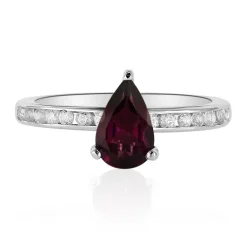 Rhodolith-Silberring