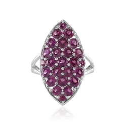 Rhodolith-Silberring