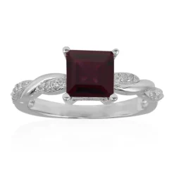 Rhodolith-Silberring