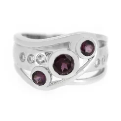 Rhodolith-Silberring