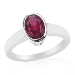 Rhodolith-Silberring