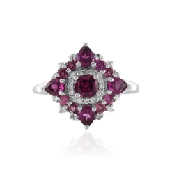 Rhodolith-Silberring