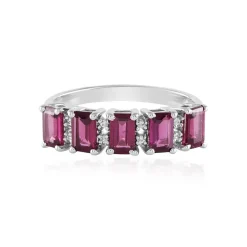 Rhodolith-Silberring