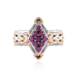 Rhodolith-Silberring (Gems en Vogue)