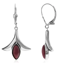 Rhodonit-Silberohrringe (Desert Chic)