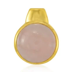 Rosenquarz-Silberanhänger