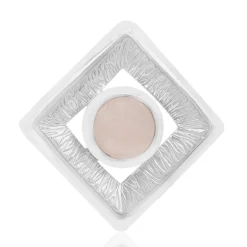 Rosenquarz-Silberanhänger