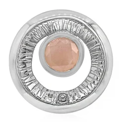 Rosenquarz-Silberanhänger