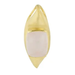 Rosenquarz-Silberanhänger