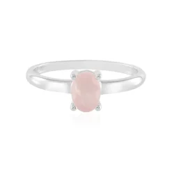 Rosenquarz-Silberring