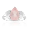 Rosenquarz-Silberring