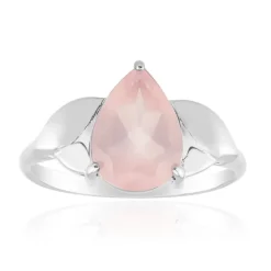 Rosenquarz-Silberring