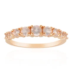 Rosenquarz-Silberring