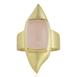 Rosenquarz-Silberring