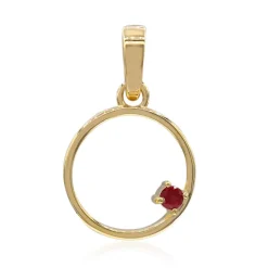 Roter Beryll-Goldanhänger