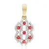 Roter Beryll-Goldanhänger