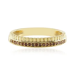 Roter I3 Diamant-Silberring