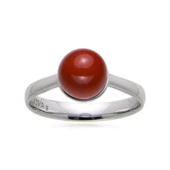 Roter Jaspis-Silberring