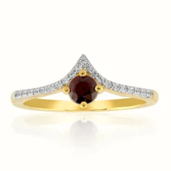 Roter Kings Plains-Zirkon-Goldring