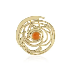 Roter Onyx-Silberanhänger