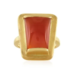 Roter Onyx-Silberring