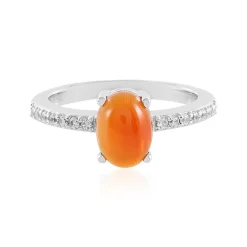 Roter Onyx-Silberring