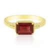 Roter Tibetanit-Goldring (Adela Gold)
