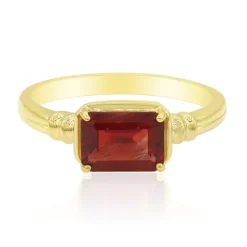 Roter Tibetanit-Goldring (Adela Gold)