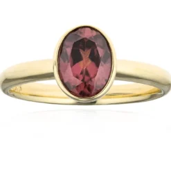 Roter Zirkon-Goldring (CUSTODANA)