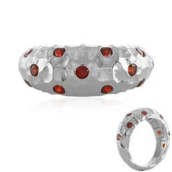 Roter Zirkon-Silberring (SAELOCANA)