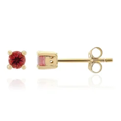 Rubellit-Goldohrringe
