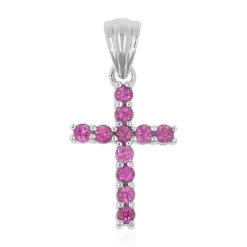 Rubellit-Silberanhänger