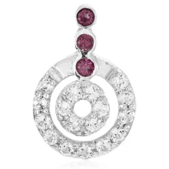 Rubellit-Silberanhänger