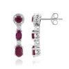 Rubin-Silberohrringe